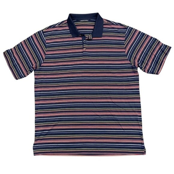Cutter and Buck Mens Striped Golf Polo - Size XL - Picture 1 of 5